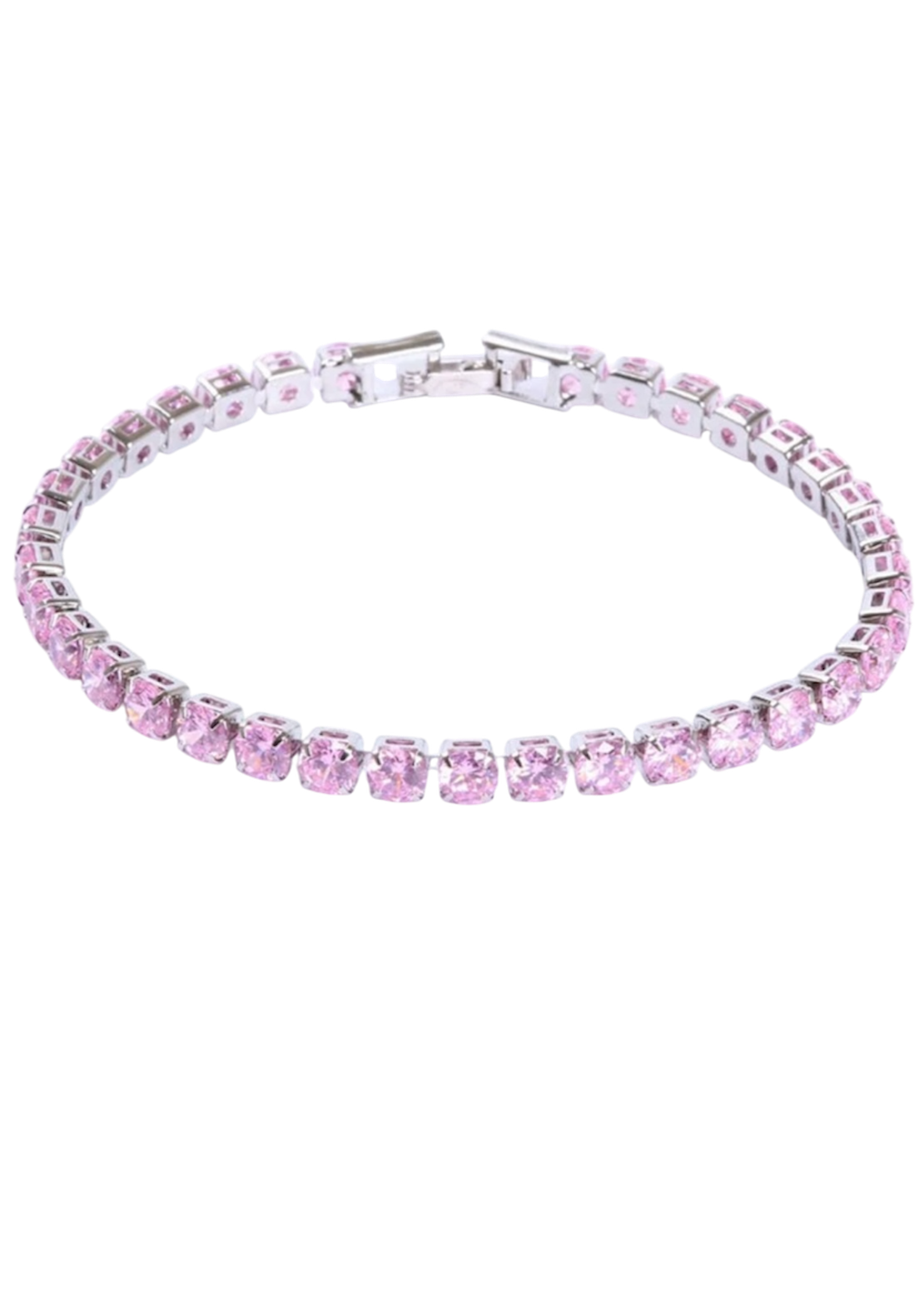 Bratara Tennis Roz/Argintiu