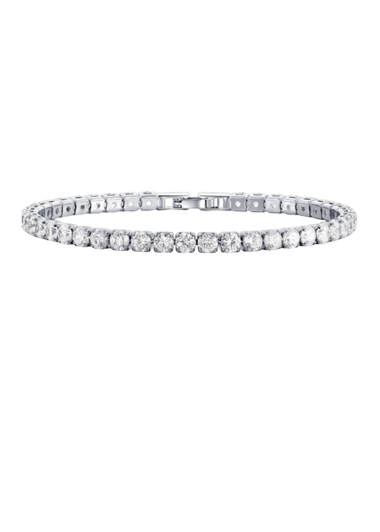 Bratara Tennis Argintiu/Argintiu