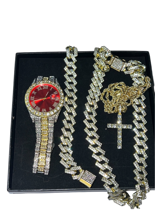 Set "ICE SHOP" 4in1 Rosu/Auriu/Argintiu