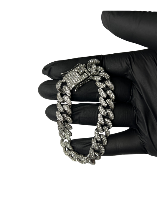 Bratara Cuban Royal Silver