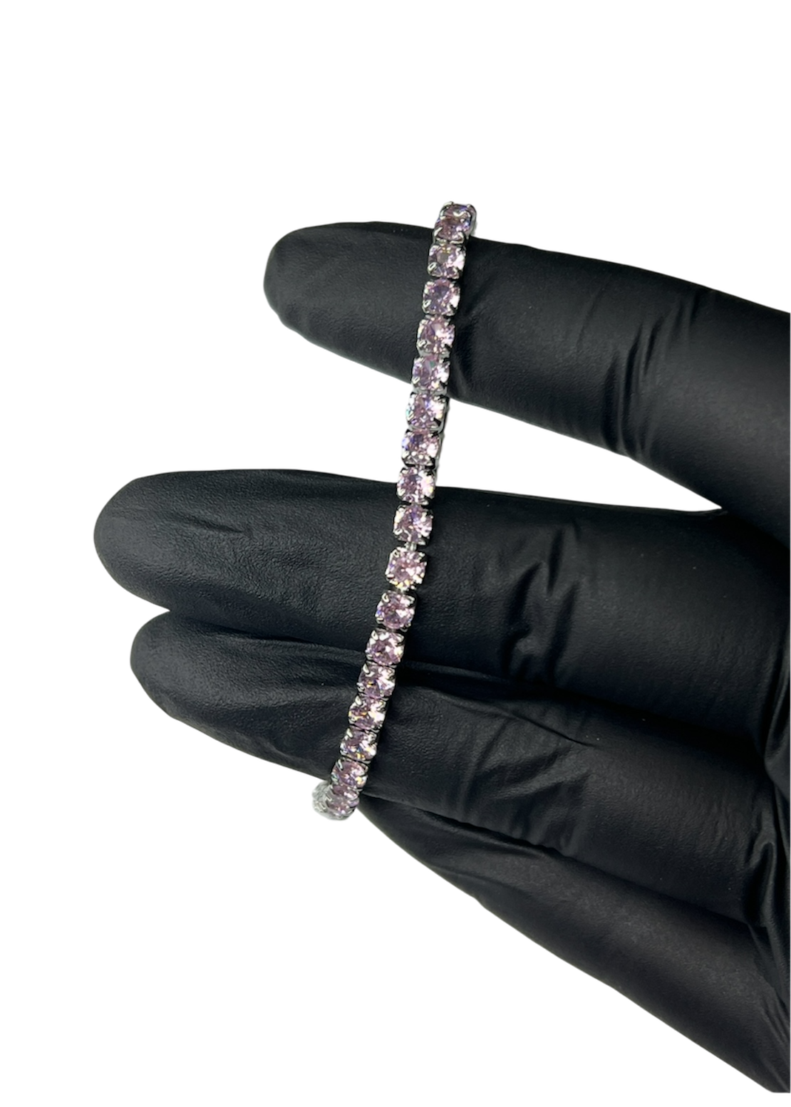 Bratara Tennis Roz/Argintiu