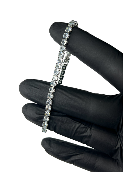 Bratara Tennis Argintiu/Argintiu